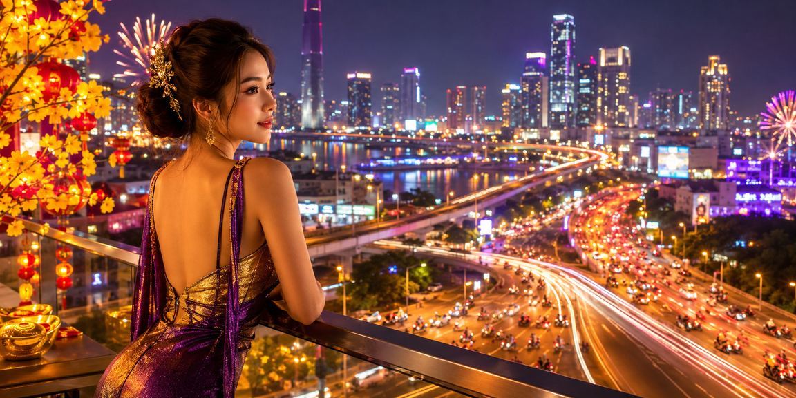 Ánh neon Thành phố Hồ Chí Minh minh họa trải nghiệm di động ban đêm