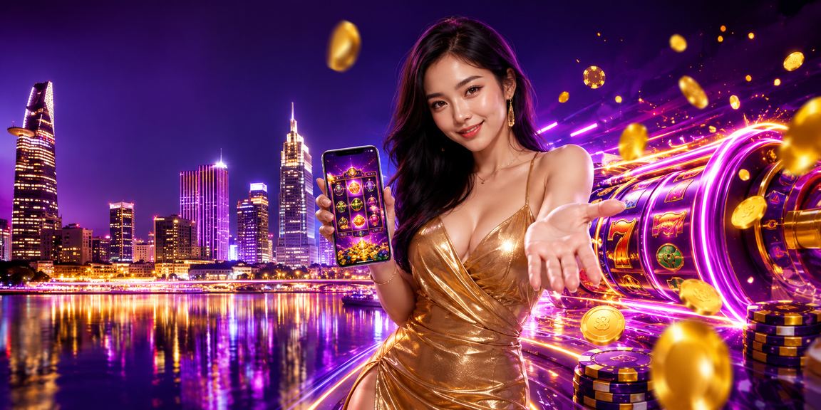 Khung cảnh neon tại Hồ Chí Minh gợi trải nghiệm slot trên điện thoại